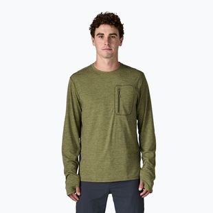 Maglia a maniche lunghe da uomo Patagonia Capilene Cool Sun caper green/buckhorn green x-dye