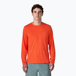 Maglia a maniche lunghe da uomo Patagonia Capilene Cool Daily - Boardshort Logo orange peel/light orange peel x-dye