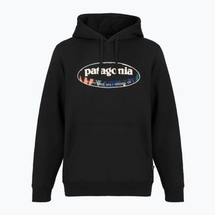 Felpa da uomo Patagonia '95 Oval Logo Uprisal Hoody Black: Kaleido