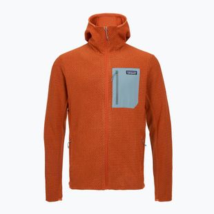 Felpa trekking da uomo Patagonia R1 Air Full Zip Hoody coal orange