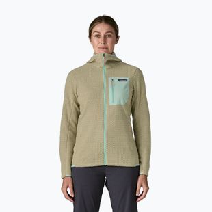 Felpa in pile da donna Patagonia R1 Air Full-Zip Hoody weathered stone