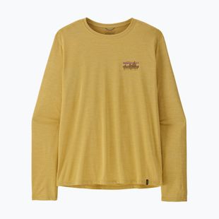 Maglia a maniche lunghe da uomo Patagonia Capilene Cool Daily - '73 Skyline limestone yellow/light limestone yellow c-dye