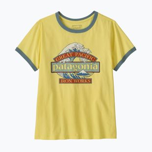 Maglietta da donna Patagonia Great Waves Ringer Tee lemon zest