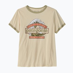 Maglietta da donna Patagonia Great Waves Ringer Tee undyed natural