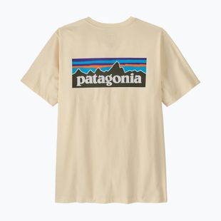 Maglietta da uomo Patagonia P-6 Logo undyed natural
