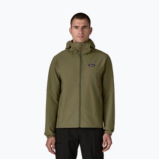 Giacca softshell da uomo Patagonia R1 TechFace Hoody basin green