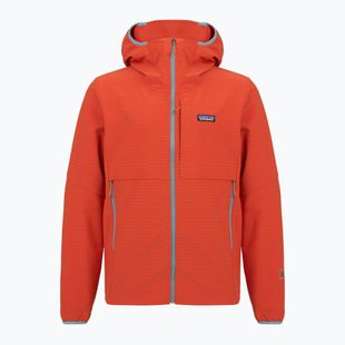 Giacca softshell da uomo Patagonia R1 TechFace Hoody hot ember