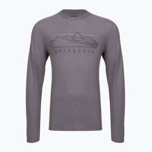 Longsleeve da uomo Patagonia Cap Cool Trail Stratapeaks may grey