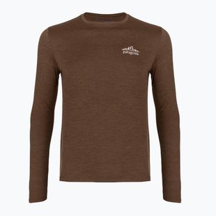Maglia da trekking a maniche lunghe da uomo Patagonia Cap Cool Daily Hut Tripper LS berm brown - light berm brown x-dye