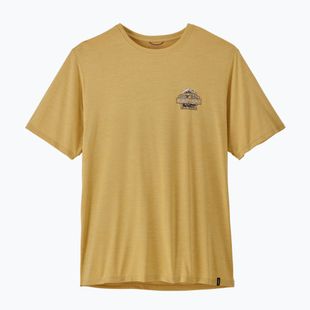 T-shirt da uomo Patagonia Cap Cool Daily Great Waves limestone yellow - light limestone yellow x-dye