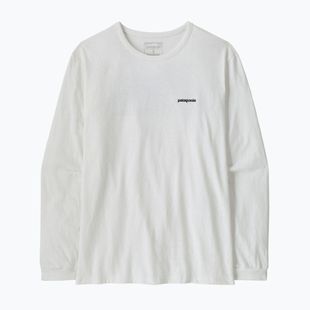 Longsleeve da donna Patagonia P-6 Logo Responsibili-Tee LS fiber white