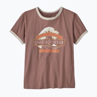 Maglietta da donna Patagonia Great Waves Ringer Tee moonrise taupe