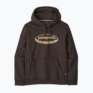 Felpa da uomo Patagonia '95 Oval Logo Uprisal Hoody Den Brown: Heliotropic