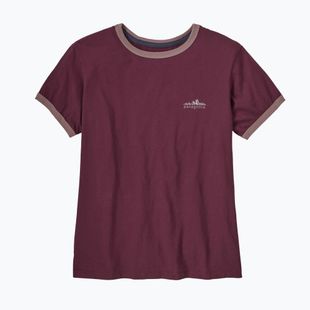 Maglietta da donna Patagonia Fitz Roy Foothills Ringer Tee berry fig