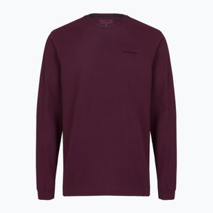 Longsleeve da uomo Patagonia P-6 Logo Responsibili berry fig