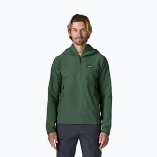 Giacca softshell da uomo Patagonia R1 TechFace Hoody canopy green