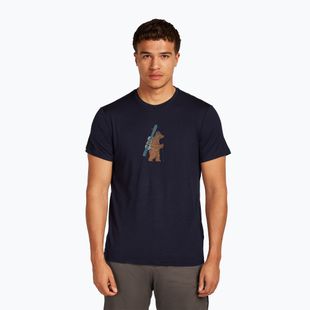 Maglietta da uomo icebreaker Merino 150 Tech Lite Bear Tour midnight navy