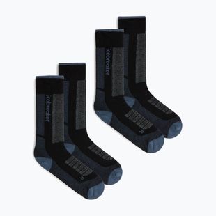Calze da sci da donna Icebreaker Merino Ski+ Medium OTC 2 Pack black/dawn/graphite