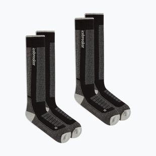 Calze da sci da uomo Icebreaker Merino Ski+ Medium OTC 2 Pack black/ether/graphite