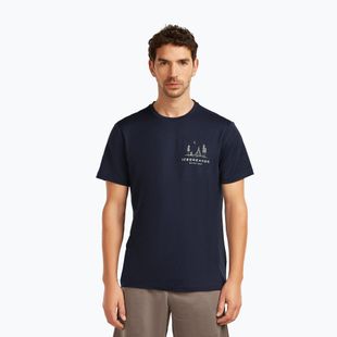 Maglietta da uomo icebreaker Merino 150 Tech Lite Peaceful Pass Tee midnight navy