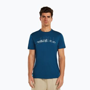 Maglietta da uomo icebreaker Merino 150 Tech Lite The Peaks atlantis
