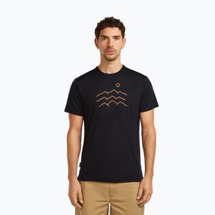 Maglietta da uomo icebreaker Merino 125 Cool-Lite Sphere Tee Across The Peaks black