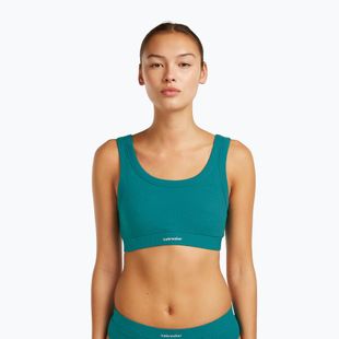 Reggiseno termico icebreaker Merino Rib Lotus tidal teal