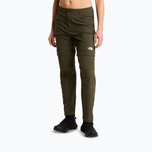 Pantaloni da trekking da donna The North Face Exploration Regular Straight Convertible taupe green