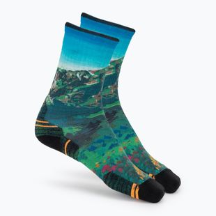 Calze da donna Smartwool Hike Mountain Lake Print Crew capri