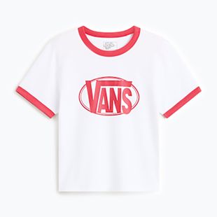 T-shirt donna Vans Center Chest Ringer Tee white