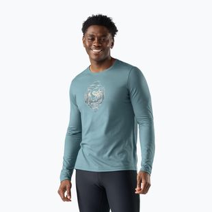 Longsleeve da uomo Smartwool Wander Valley Active Long Sleeve Graphic Tee dusty tea
