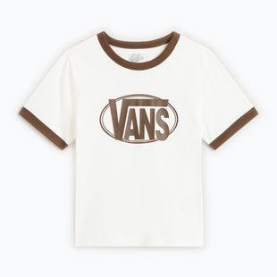 T-shirt donna Vans Center Chest Ringer Tee egret
