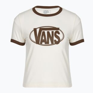 T-shirt donna Vans Center Chest Ringer Tee egret