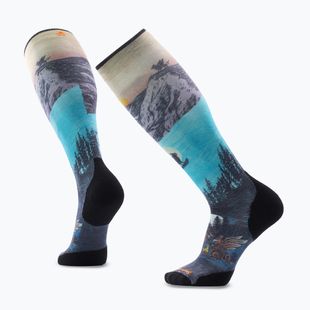 Calze da sci Smartwool Ski Targeted Cushion Winter Phase Print OTC purple dawn