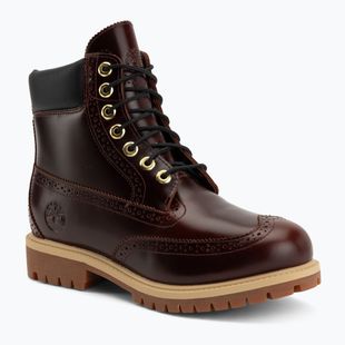 Scarpe da uomo Timberland Premium 6 In Lace burgundy full grain