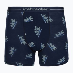 Boxer termici da uomo Icebreaker Merino 150 Anatomica BearTour AOP Boxers midnight navy