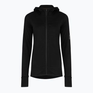 Felpa da trekking donna Icebreaker Merino 300 Realfleece Descender Zip Hoodie black