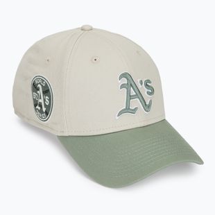 Cappello da baseball New Era WS Patch 9Forty Oakland Athletics beige chiaro