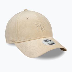 Cappello da baseball New Era Diamante Velour 9Forty New York Yankees donna beige chiaro