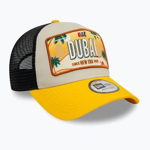 Cappello da baseball New Era Licence Plate Los Angeles Trucker beige chiaro