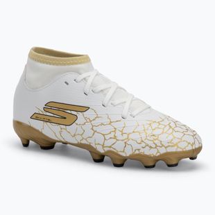 SKECHERS scarpe da calcio per bambini Skx_1.5 High Td Jr FG bianco/oro