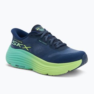 Scarpe da corsa SKECHERS Max Cushioning Endeavour Hallandale donna navy/lime