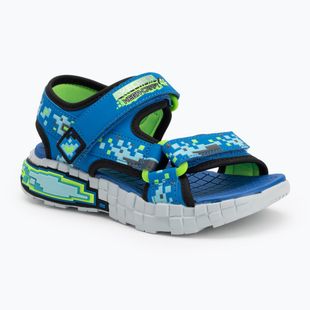 SKECHERS Mega Splash sandali per bambini nero/blu/lime