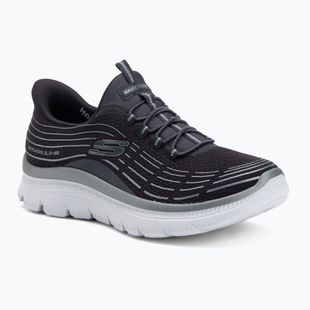 Scarpe da donna SKECHERS Summits Plus Soft Luster carbone/argento