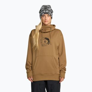 Felpa da snowboard donna Volcom Riding Hydro P/O bronze
