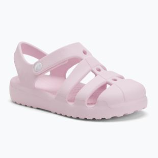 Crocs Classic Fisherman Sandali per bambini rosa latte
