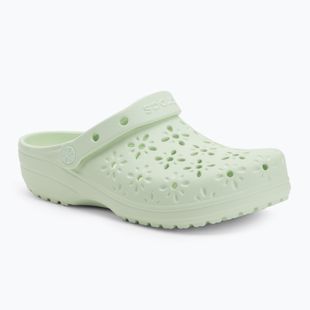 Crocs Classic Floral Cutout Clog infradito tinta giada