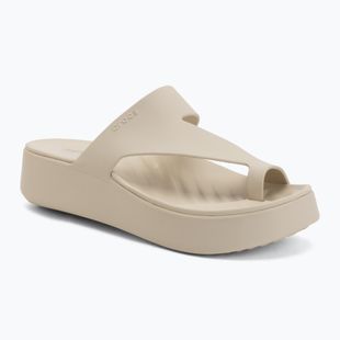 Infradito da donna Crocs Getaway Platform Toe Loop sandstone