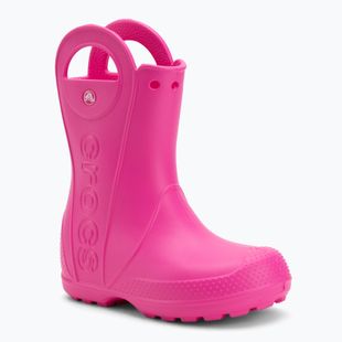 Stivali da pioggia per bambini Crocs Handle It Rain Boot Kids pink crush
