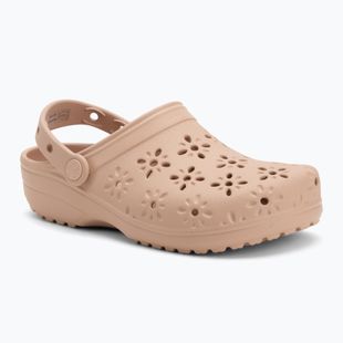 Sabot Crocs Classic Floral Cutout Clog pink caramel